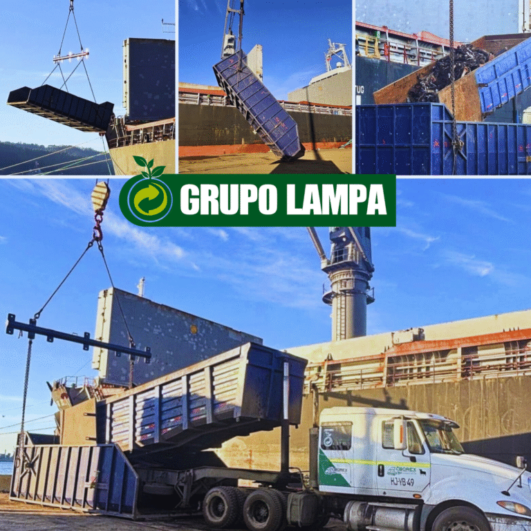 Grupo Lampa concreta su mayor embarque de chatarra en Talcahuano con destino internacional