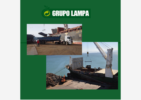 Grupo Lampa concreta exportación de 22 mil toneladas de chatarra ferrosa